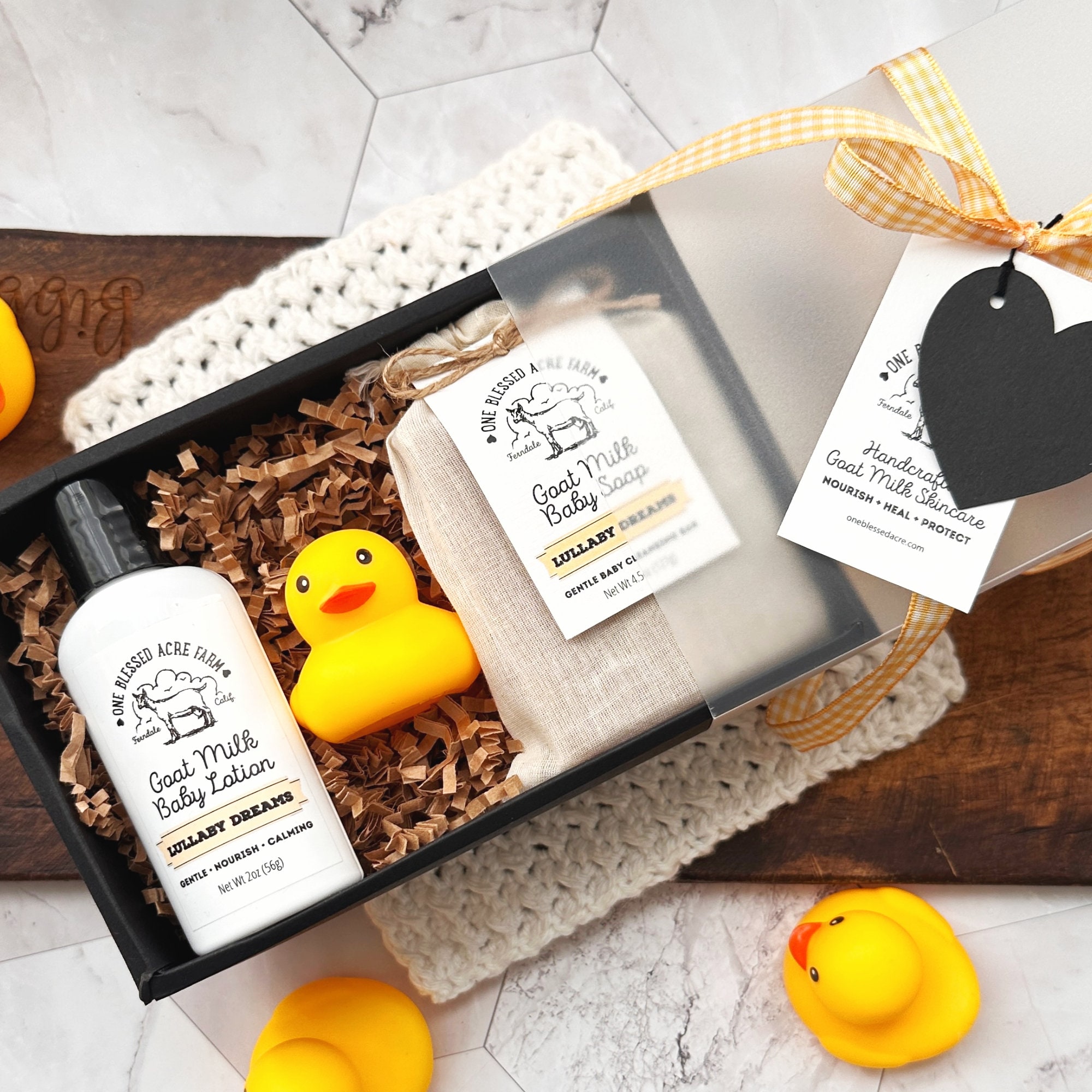 Baby Gift Set Goat Milk Soap Nourishing Baby Skincare Handcrafted Newborn Cruelty-Free Organic New Mom Gift Basket Baby Shower Gift Under 20