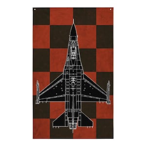 F-16 Red and Black Checkered Flag