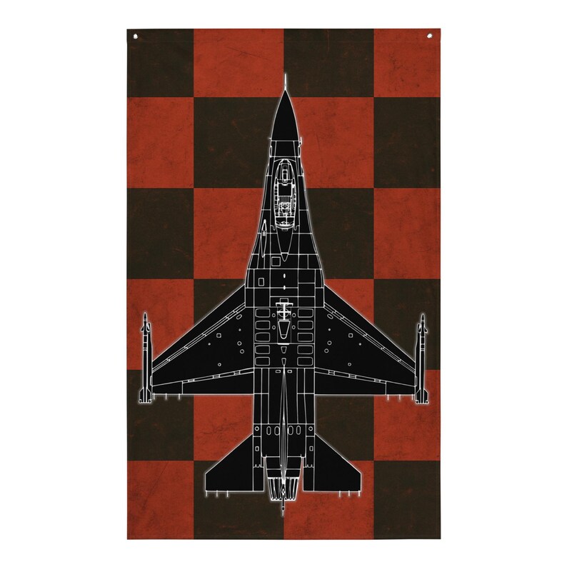 F-16 Red and Black Checkered Flag