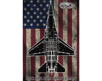 F-16A/C Fighting Falcon Custom Flag