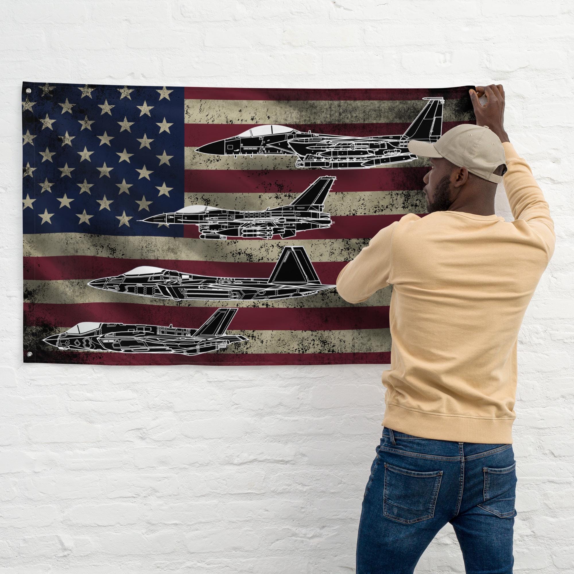 USAF Current Fighters Flag – F-15, F-16, F-22 & F-35 - Etsy