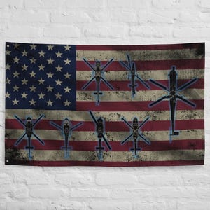 Helicopter Fleet Wall Flag