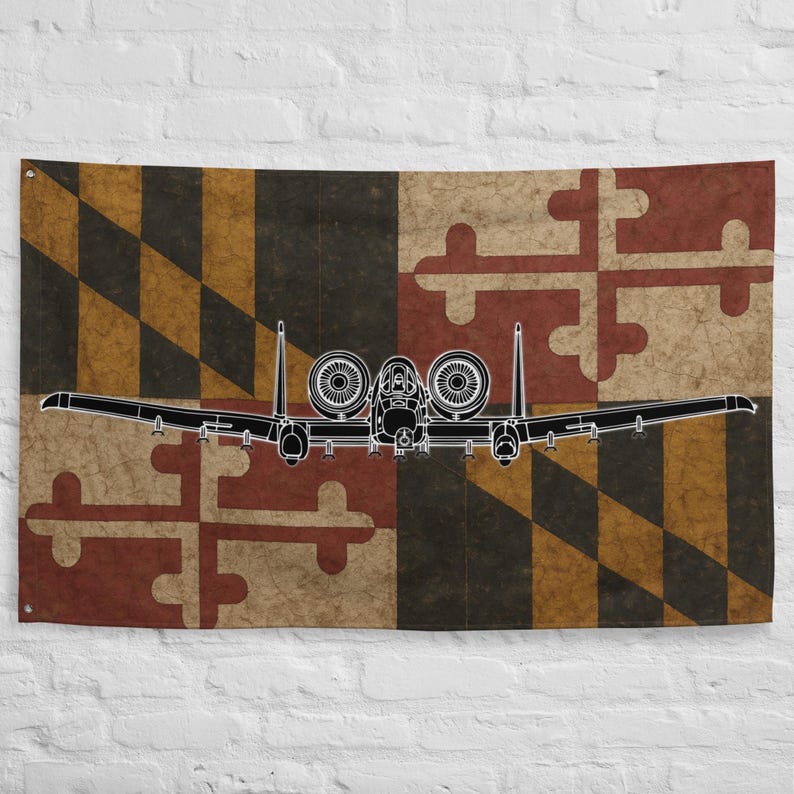 A-10 Warthog Maryland Flag Head On