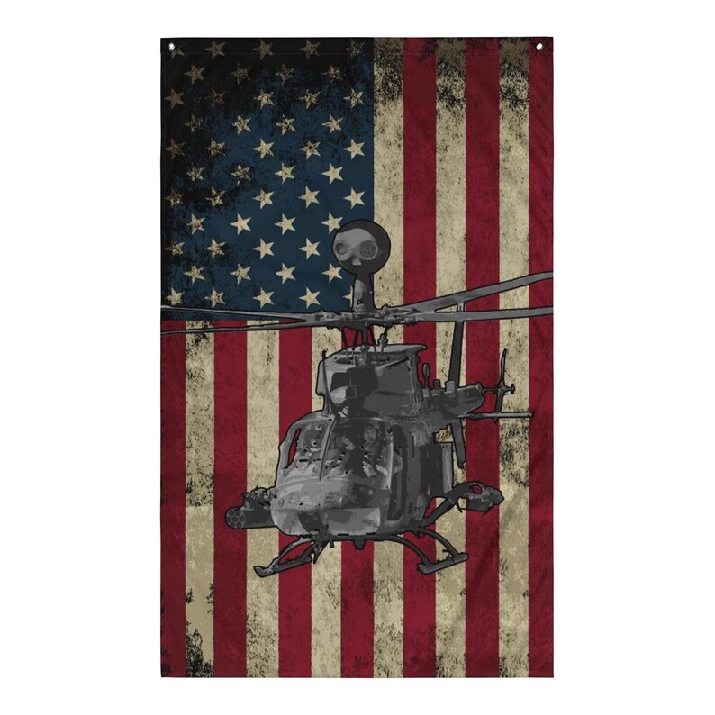 OH-58 Kiowa U.S. Flag