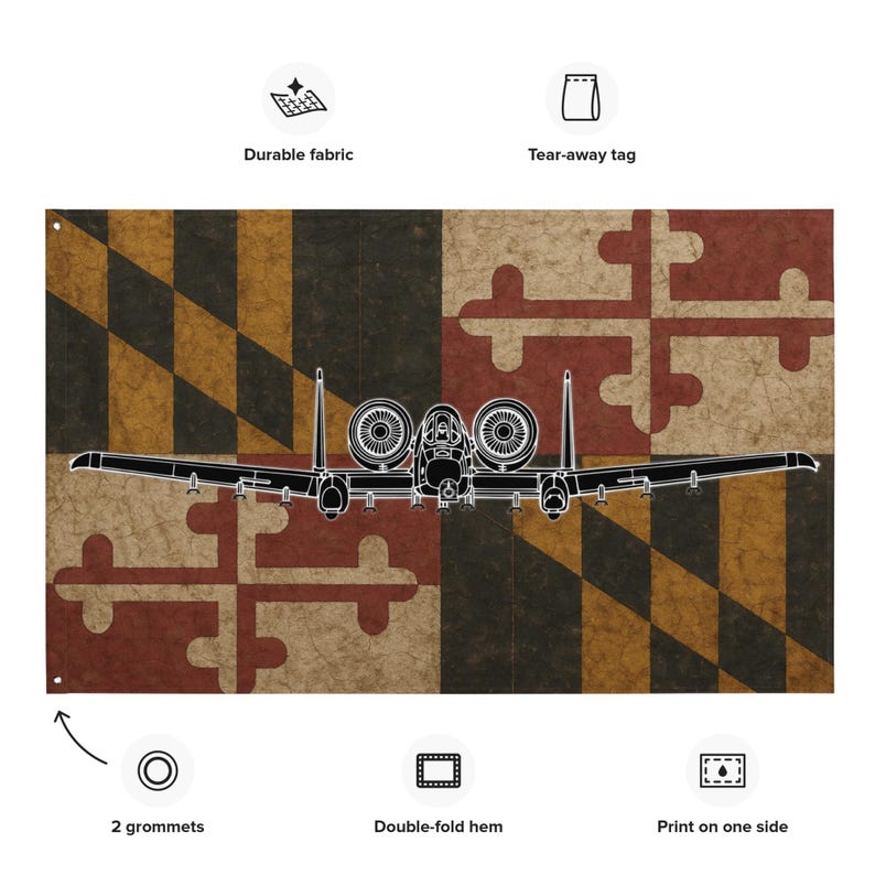 A-10 Warthog Maryland Flag Head On