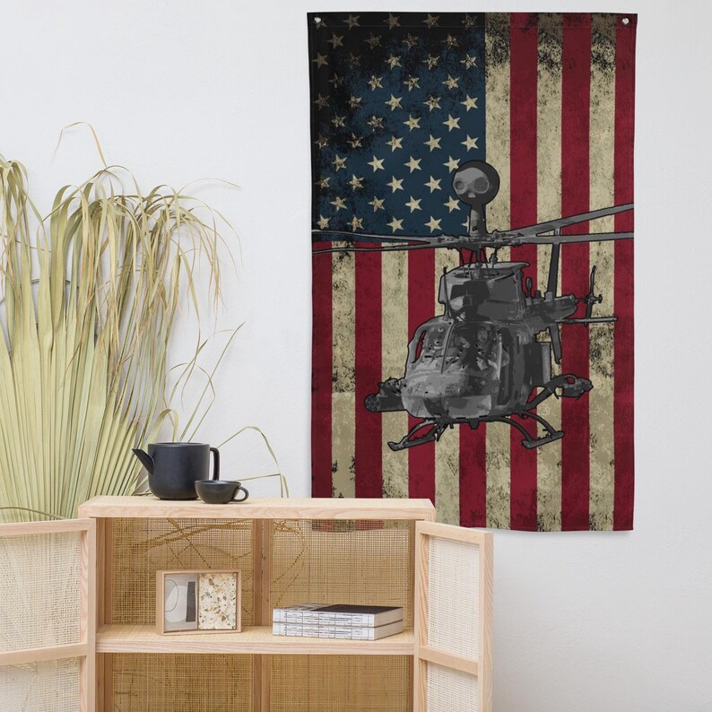 OH-58 Kiowa U.S. Flag