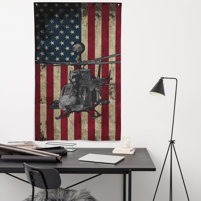 OH-58 Kiowa U.S. Flag