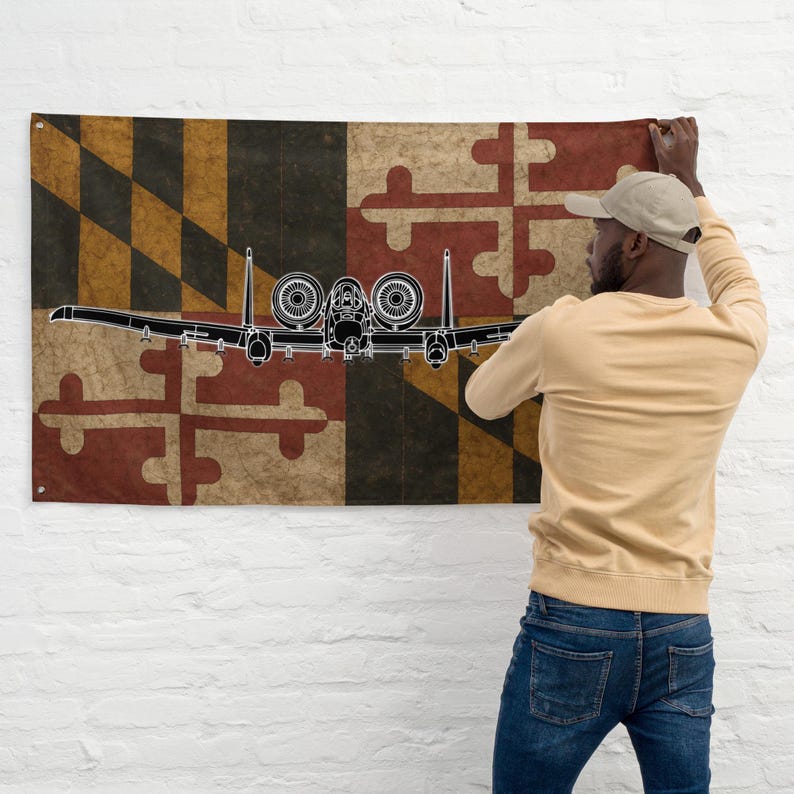 A-10 Warthog Maryland Flag Head On