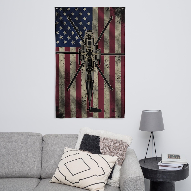 HH-53 Jolly Green Giant Helicopter Flag