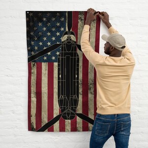 CH-47 Helicopter U.S. Flag