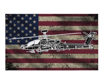 Bandera AH-64E Apache (Horizontal)