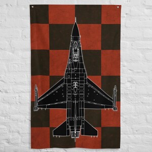 F-16 Red and Black Checkered Flag