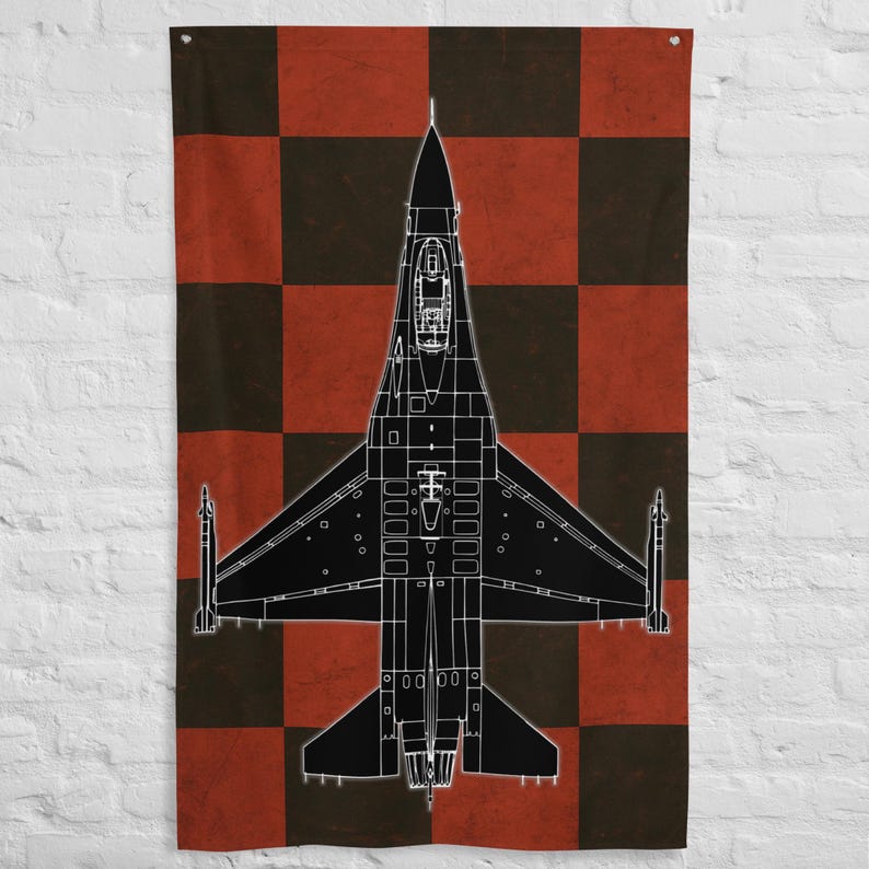 F-16 Red and Black Checkered Flag