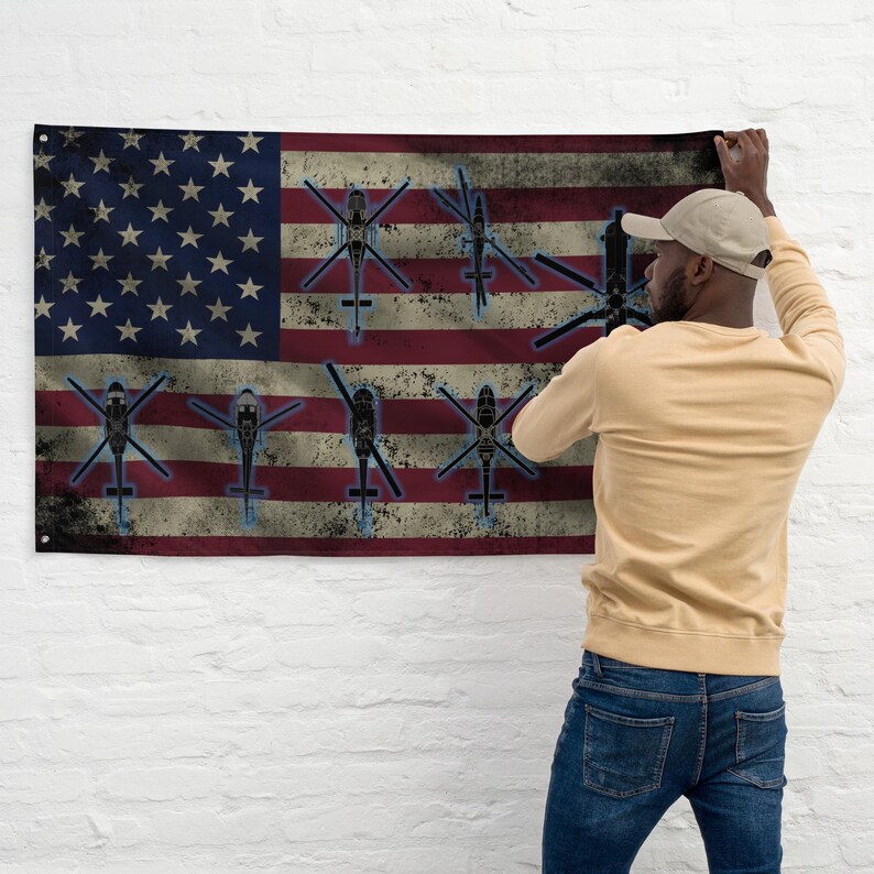 Helicopter Fleet Wall Flag