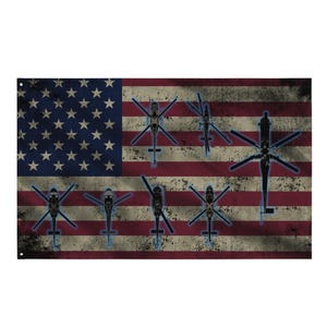 Helicopter Fleet Wall Flag