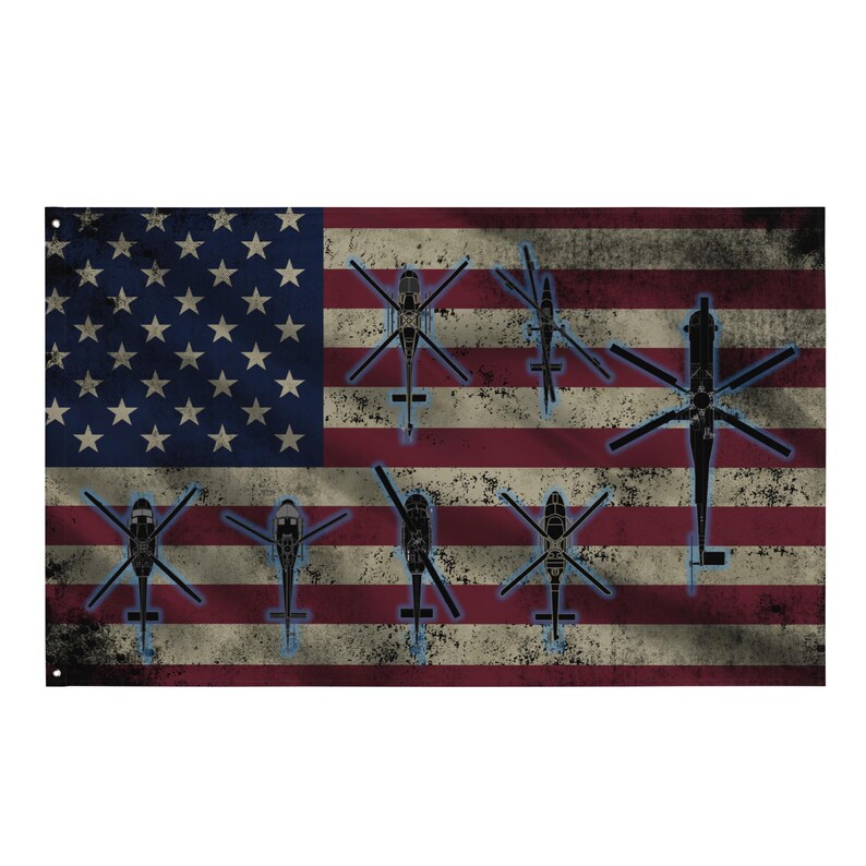 Helicopter Fleet Wall Flag
