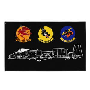 A-10 Thunderbolt II Blueprint Flagge – Kampfgeschwader – Dekoration für die US-Armee