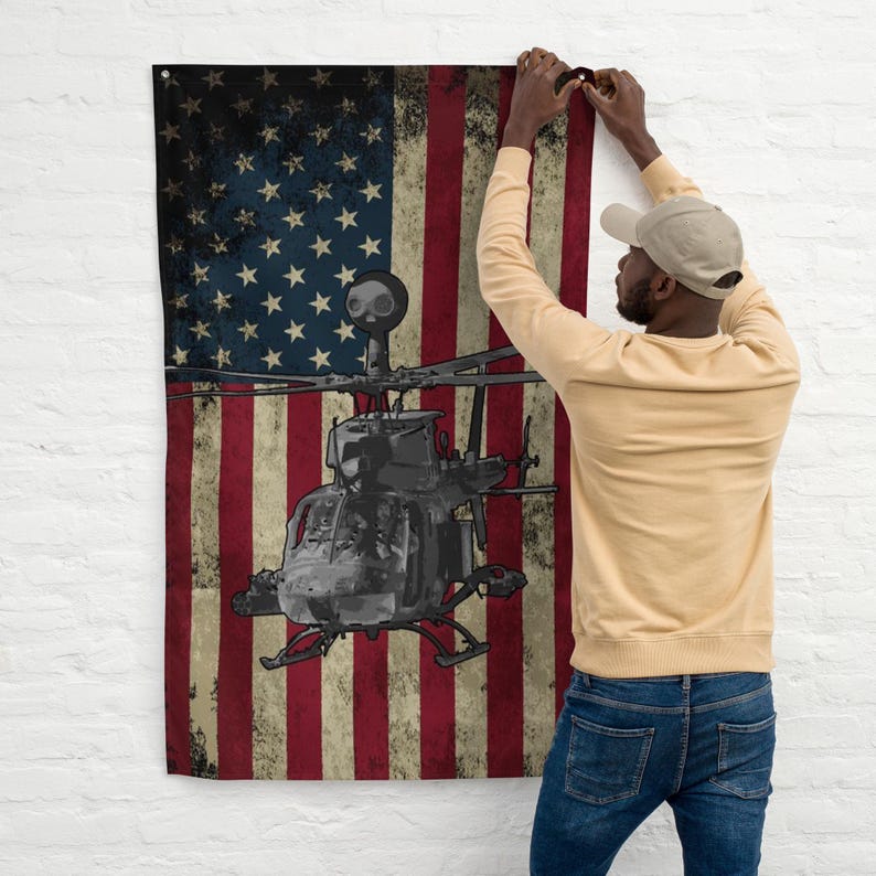 OH-58 Kiowa U.S. Flag