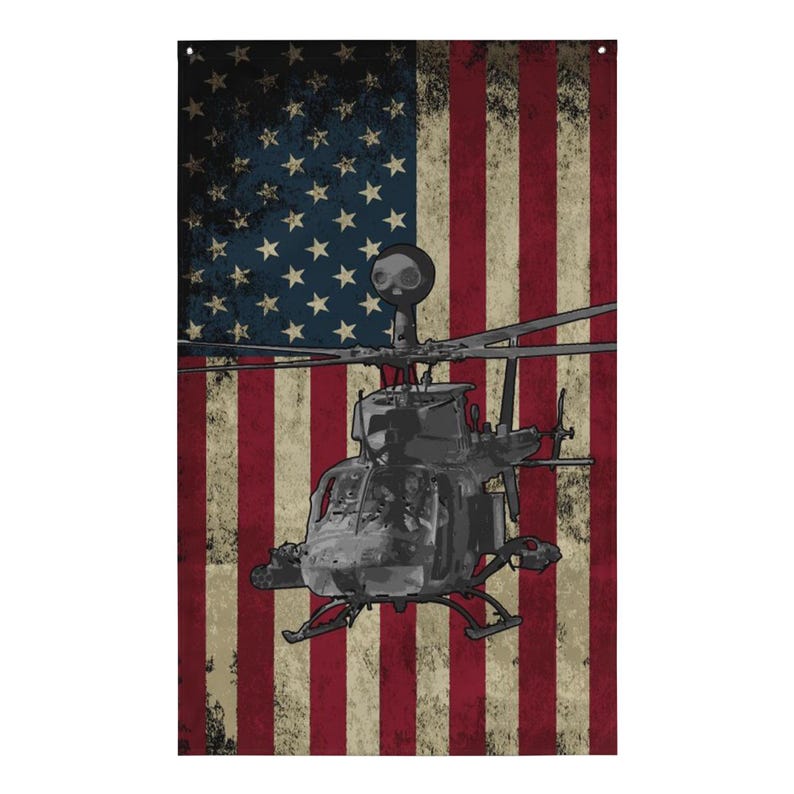 OH-58 Kiowa U.S. Flag