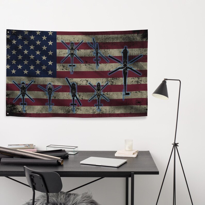 Helicopter Fleet Wall Flag