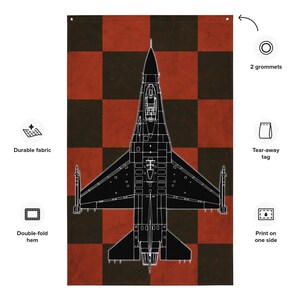 F-16 Red and Black Checkered Flag