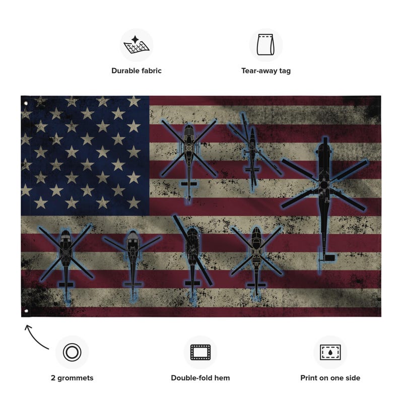 Helicopter Fleet Wall Flag