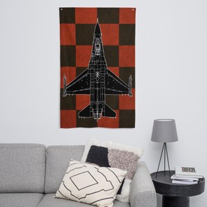 F-16 Red and Black Checkered Flag
