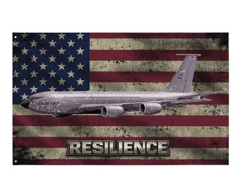 KC-135 Stratotanker Resilience Flag – USAF Aviation Wall Decor (3x5 Ft)