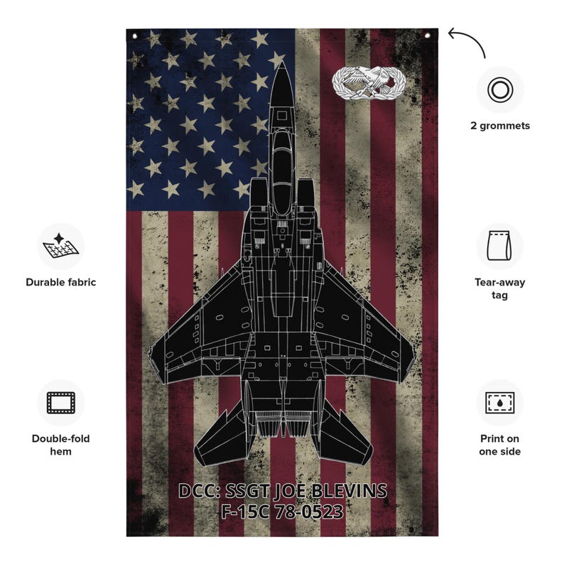 F-15 A/C Eagle Custom Flag