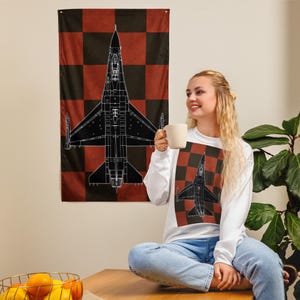 F-16 Red and Black Checkered Flag