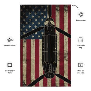 CH-47 Helicopter U.S. Flag