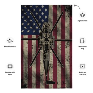 HH-53 Jolly Green Giant Helicopter Flag