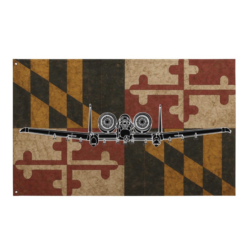 A-10 Warthog Maryland Flag Head On