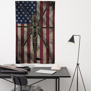 HH-53 Jolly Green Giant Helicopter Flag