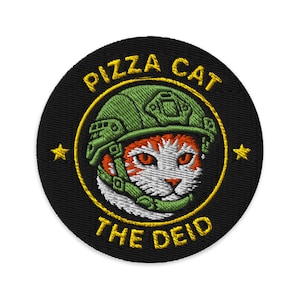 Pizza Cat Embroidered patch