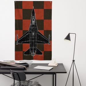F-16 Red and Black Checkered Flag
