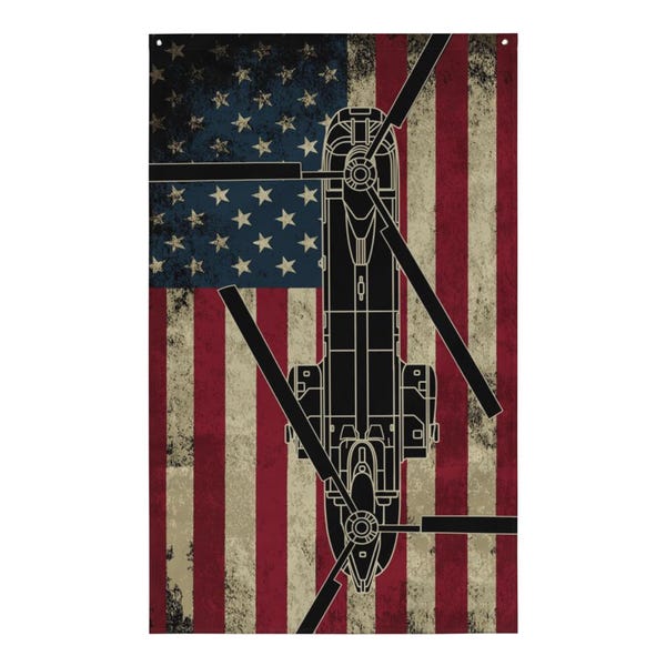 CH-46 Sea Knight Helicopter Flag