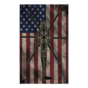 HH-53 Jolly Green Giant Helicopter Flag