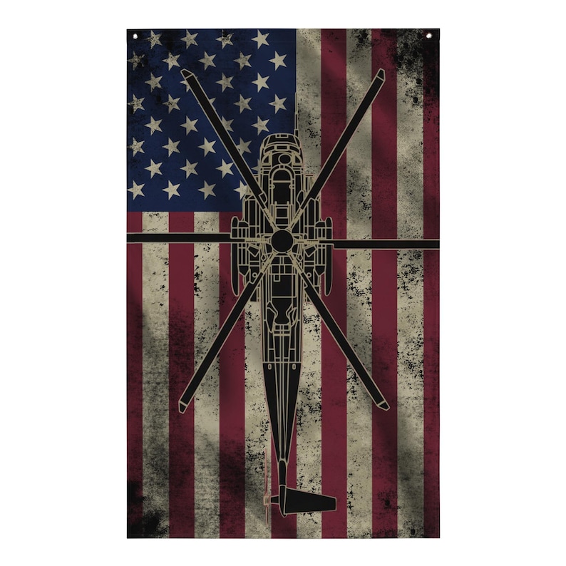 HH-53 Jolly Green Giant Helicopter Flag