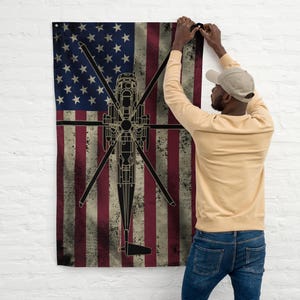 HH-53 Jolly Green Giant Helicopter Flag