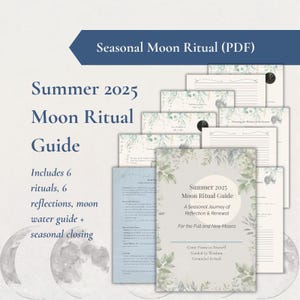 Voll- & Neumond-Ritualführer – Sommer 2025 • Astrologie-basiert zum Ausdrucken für Mond-Energie, Reflektion und Intentionen-Setting (PDF)