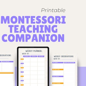 Montessori Observation Sheets Printable – Daily Highlights & Weekly Planner for Teachers – Classroom Homeschool Organization PDF