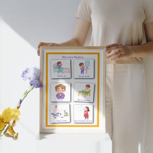 Afdrukbare montessorikaarten en kaarten met aandacht – visueel schema voor peuters – rustige dagelijkse activiteiten voor kinderen en moeders