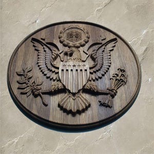American Bald Eagle Wood Wall Art | Rustic Patriotic Decor | Eagle Wood Carving | Man Cave Decor | Cabin Wall Art | Veteran Gift
