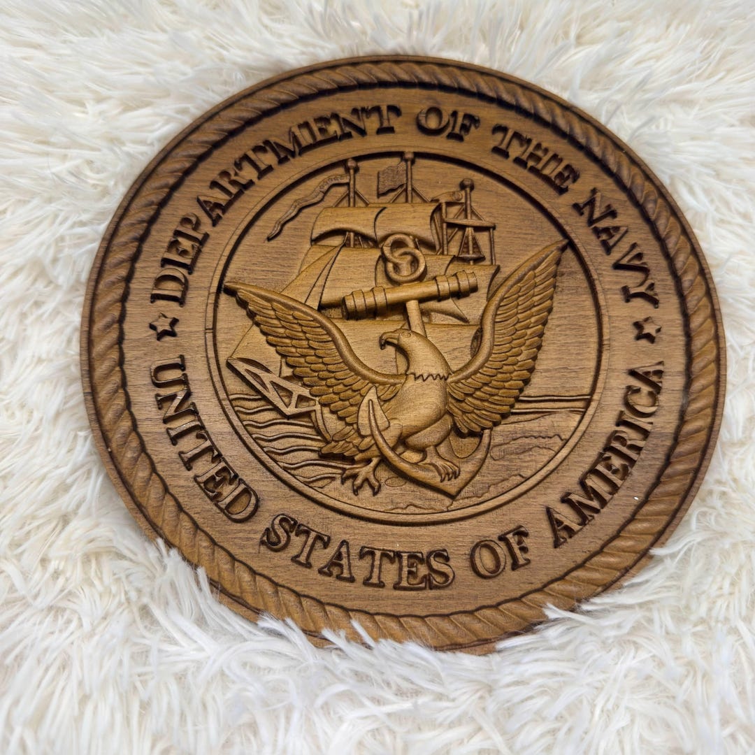 Handcrafted Wooden U.S. Navy Plaque: Military Wall Art, Veteran
