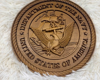 United States Navy Logo - Handmade Wooden Logo - US Navy - Gift