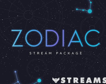Pacote de transmissão animada do Zodíaco: Twitch, YouTube, Facebook