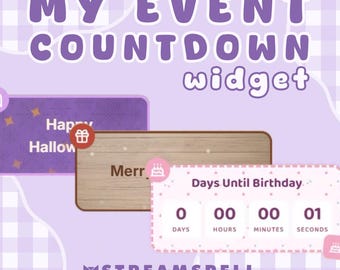 Stream Countdown Timer for OBS | Event Countdown Widget for Twitch, YouTube & Kick | Browser Source Overlay
