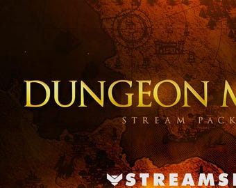 Dungeon Master Stream Package: Animated DnD Twitch Overlay, Alerts, Transition