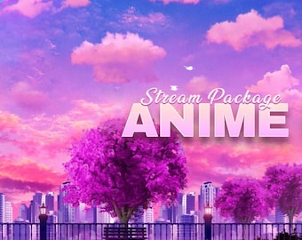 Pink Anime Lofi Stream Overlay – Webcam Frame, Alerts, Panels, Transition – Animated Pack for OBS, Streamlabs [Twitch, YouTube, Facebook]
